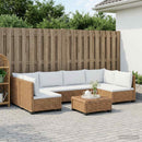 vidaXL 7 db Rattan Lounge Szett Párnákkal GENDT Természetes Rátta