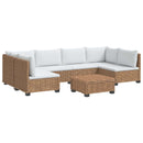 vidaXL 7 db Rattan Lounge Szett Párnákkal GENDT Természetes Rátta