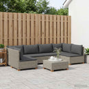 vidaXL 7 db Rattan Lounge Szett Párnákkal GENDT Természetes Rátta