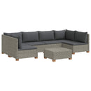 vidaXL 7 db Rattan Lounge Szett Párnákkal GENDT Természetes Rátta