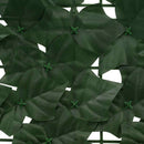 vidaXL Erkély képernyő levelekkel Sötétzöld 400 x 150 cm