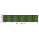 vidaXL Erkély képernyő levelekkel Zöld 500 x 100 cm