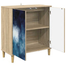 vidaXL Széf RAALTE Sonoma 69 x 33 x 75 cm Szerelt Fa