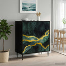 vidaXL Széf WIJHE Fekete Tölgy 69 x 33 x 76 cm Szerelt Fa
