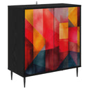 vidaXL Széf HEESCH Fekete Tölgy 69 x 33 x 76 cm Szerelt Fa