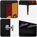 vidaXL Széf ESSEN Fekete Tölgy 69 x 33 x 76 cm Szerelt Fa
