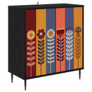 vidaXL Széf ESSEN Fekete Tölgy 69 x 33 x 76 cm Szerelt Fa