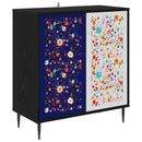 vidaXL Széf MAINZ Fekete Tölgy 69 x 33 x 76 cm Szerelt Fa