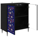 vidaXL Széf MAINZ Fekete Tölgy 69 x 33 x 76 cm Szerelt Fa