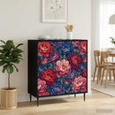 vidaXL Széf AACHEN Fekete Tölgy 69 x 33 x 76 cm Szerelt Fa