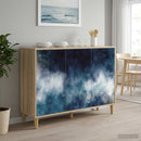 vidaXL Széf RAALTE Sonoma 102 x 33 x 75 cm Szerelt Fa