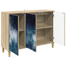 vidaXL Széf RAALTE Sonoma 102 x 33 x 75 cm Szerelt Fa