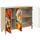 vidaXL Széf GENNEP Sonoma 102 x 33 x 75 cm Szerelt Fa