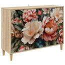 vidaXL Széf BORNE Sonoma 102 x 33 x 75 cm Szerelt Fa