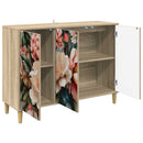 vidaXL Széf BORNE Sonoma 102 x 33 x 75 cm Szerelt Fa