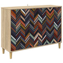 vidaXL Széf OMMEN Sonoma 102 x 33 x 75 cm Szerelt Fa