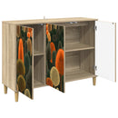 vidaXL Széf ZAANDAM Sonoma 102 x 33 x 75 cm Szerelt Fa
