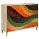 vidaXL Széf BONN Sonoma 102 x 33 x 75 cm Szerelt Fa