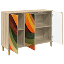 vidaXL Széf BONN Sonoma 102 x 33 x 75 cm Szerelt Fa
