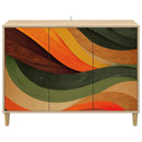 vidaXL Széf BONN Sonoma 102 x 33 x 75 cm Szerelt Fa