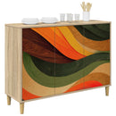 vidaXL Széf BONN Sonoma 102 x 33 x 75 cm Szerelt Fa