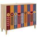 vidaXL Széf ESSEN Sonoma 102 x 33 x 75 cm Szerelt Fa