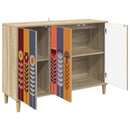 vidaXL Széf ESSEN Sonoma 102 x 33 x 75 cm Szerelt Fa