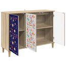 vidaXL Széf MAINZ Sonoma 102 x 33 x 75 cm Szerelt Fa