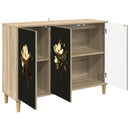 vidaXL Széf BREMEN Sonoma 102 x 33 x 75 cm Szerelt Fa