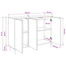 vidaXL Széf BREMEN Sonoma 102 x 33 x 75 cm Szerelt Fa