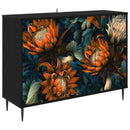 vidaXL Széf LOCHEM Fekete Tölgy 102 x 33 x 76 cm Szerelt Fa