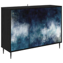vidaXL Széf RAALTE Fekete Tölgy 102 x 33 x 76 cm Szerelt Fa