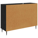 vidaXL Széf RAALTE Fekete Tölgy 102 x 33 x 76 cm Szerelt Fa