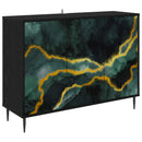 vidaXL Széf WIJHE Fekete Tölgy 102 x 33 x 76 cm Szerelt Fa