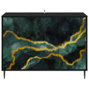 vidaXL Széf WIJHE Fekete Tölgy 102 x 33 x 76 cm Szerelt Fa