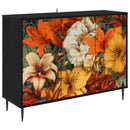 vidaXL Széf GENNEP Fekete Tölgy 102 x 33 x 76 cm Szerelt Fa
