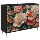 vidaXL Széf BORNE Fekete Tölgy 102 x 33 x 76 cm Szerelt Fa