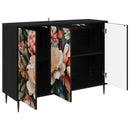 vidaXL Széf BORNE Fekete Tölgy 102 x 33 x 76 cm Szerelt Fa