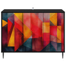vidaXL Széf HEESCH Fekete Tölgy 102 x 33 x 76 cm Szerelt Fa