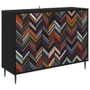 vidaXL Széf OMMEN Fekete Tölgy 102 x 33 x 76 cm Szerelt Fa