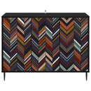 vidaXL Széf OMMEN Fekete Tölgy 102 x 33 x 76 cm Szerelt Fa