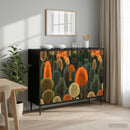 vidaXL Széf ZAANDAM Fekete Tölgy 102 x 33 x 76 cm Szerelt Fa