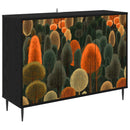 vidaXL Széf ZAANDAM Fekete Tölgy 102 x 33 x 76 cm Szerelt Fa