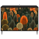 vidaXL Széf ZAANDAM Fekete Tölgy 102 x 33 x 76 cm Szerelt Fa