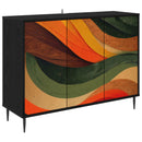 vidaXL Széf BONN Fekete Tölgy 102 x 33 x 76 cm Szerelt Fa
