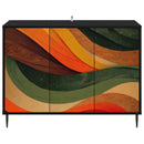 vidaXL Széf BONN Fekete Tölgy 102 x 33 x 76 cm Szerelt Fa