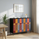 vidaXL Széf ESSEN Fekete Tölgy 102 x 33 x 76 cm Szerelt Fa