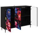 vidaXL Széf KIEL Fekete Tölgy 102 x 33 x 76 cm Szerelt Fa