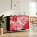 vidaXL Széf AACHEN Fekete Tölgy 102 x 33 x 76 cm Szerelt Fa