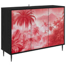 vidaXL Széf AACHEN Fekete Tölgy 102 x 33 x 76 cm Szerelt Fa